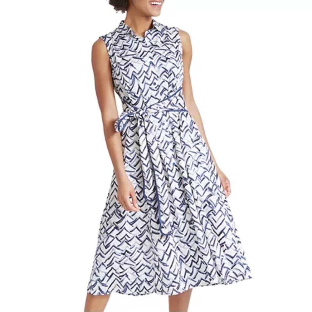 NWT! Nic+Zoe Lookout Shirt Dress White Multi Women's Size XS | MSRP $198